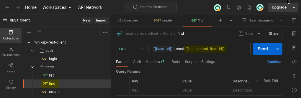 Tela mostrando uso da variável